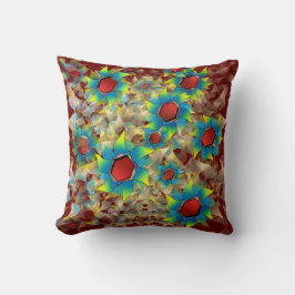 Konstig virtuella blommor, blåaktiga petaler på mö kudde