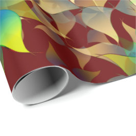 Konstig virtuella blommor, blåaktiga petaler på mö presentpapper