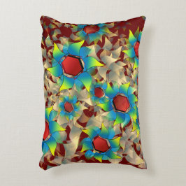 Konstig virtuella blommor, blåaktiga petaler på mö prydnadskudde