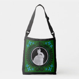 Konstig vit kanin crossbody väska / axel tote