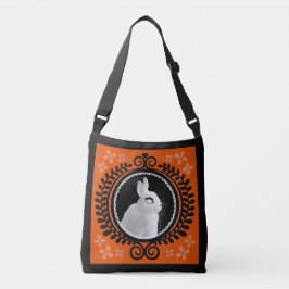 Konstig vit kanin Crossbody väska / axelrem tote