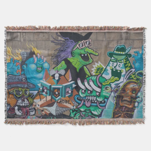 Konstig Wicked Vild Witch Graffiti Mysfilt (Framsidan)