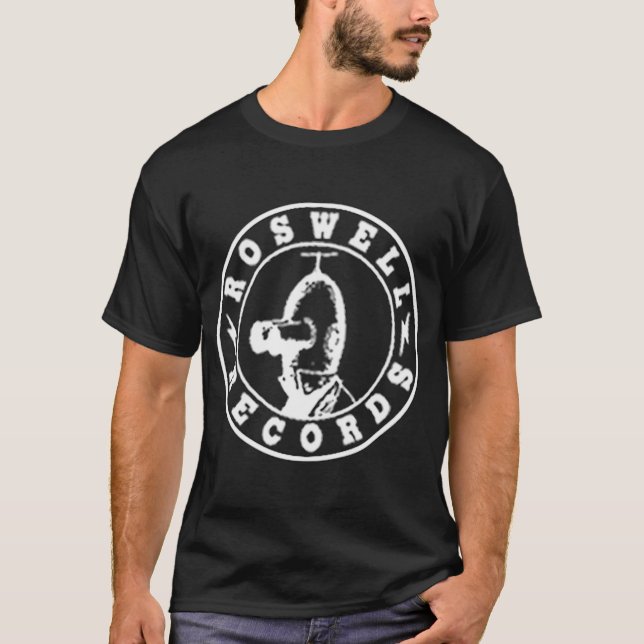 Konstiga Alien Roswell Skivor T Shirt (Framsida)