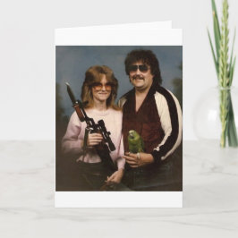 Konstiga familjfoto - koppla ihop med papegojan! kort