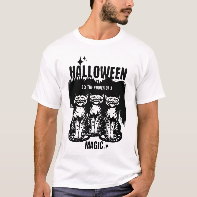 konstiga halloween-katter t shirt (Framsida)