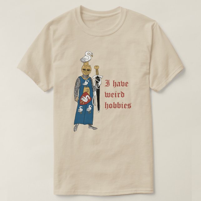 "Konstiga hobbyer" Riddar T-shirt (Design framsida)