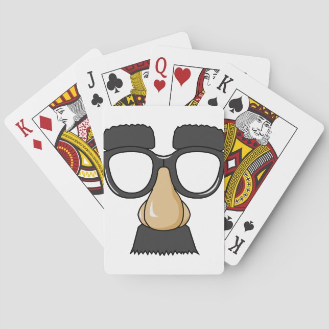 konstiga, konstiga glasögon casinokort (Baksidan)