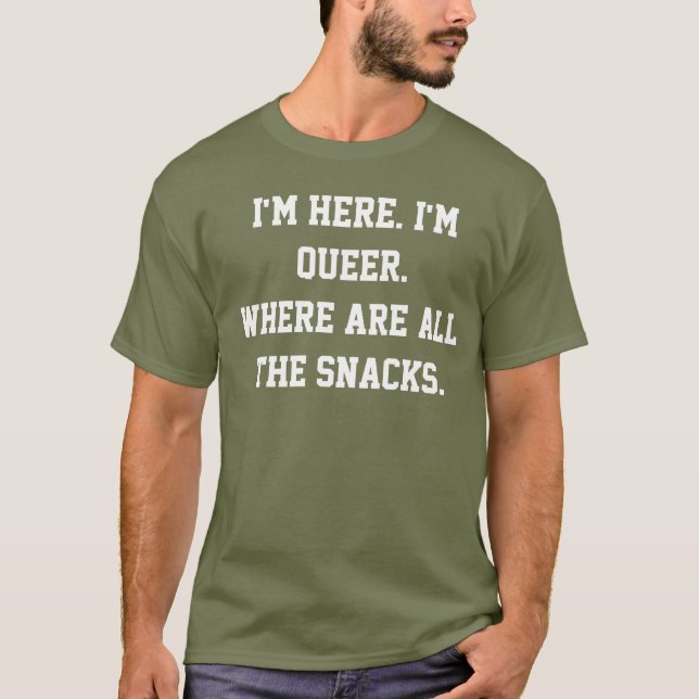 Konstiga mellanmål tee shirt (Framsida)
