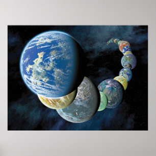 Konstiga Nya Världar Alien Planet Montage Poster