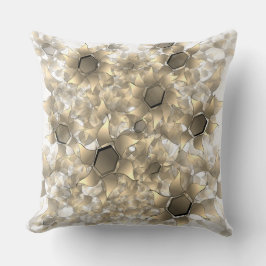 'Konstiga virtuella blommor', beige kronblad på vi Kudde