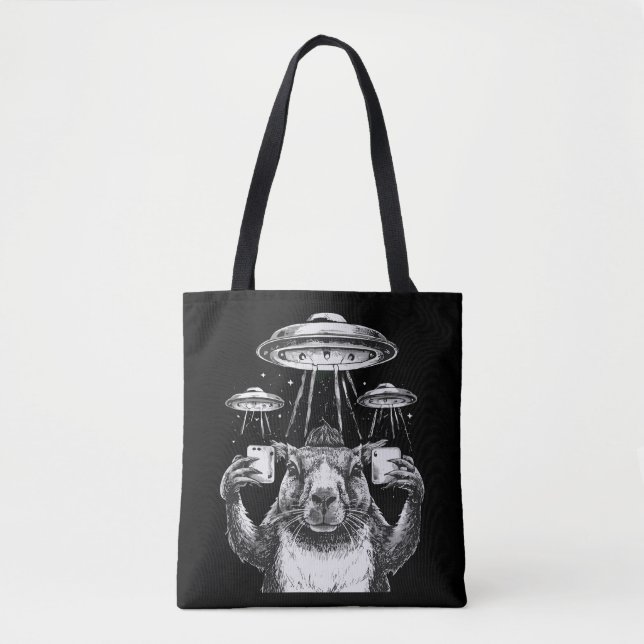 Konstigen Capybara UFO:s Humor Tygkasse (Framsida)