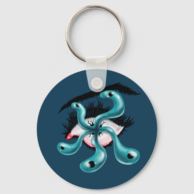 Konstigen  till nyckelkedjan öga tentacle monster nyckelring (Framsida)