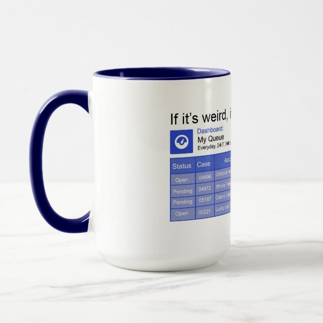 Konstigens kö mugg (Vänster)