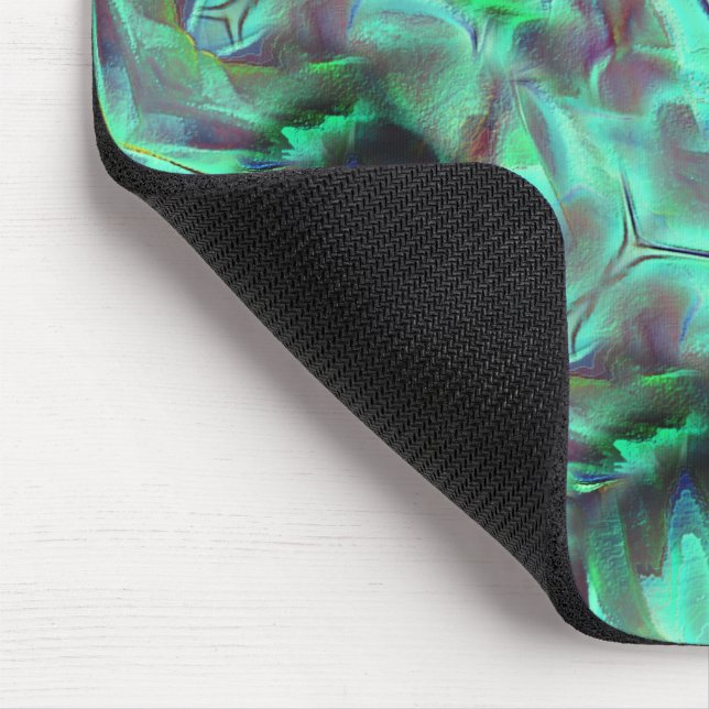 Konstigt bläckfiskad satatton, grönaktig till kola musmatta (Hörn)