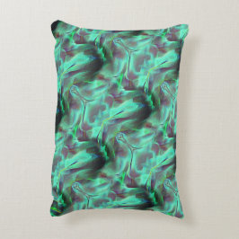 Konstigt bläckfiskad satatton, grönaktig till kola prydnadskudde