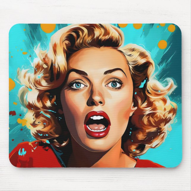 Konstigt Blonde Pop Art Musmatta (Framsidan)