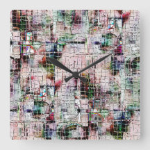 Konstigt färgad teckning under jute med rustik åld