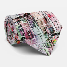 Konstigt färgad teckning under jute med rustik åld