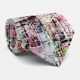 Konstigt färgad teckning under jute med rustik åld slips