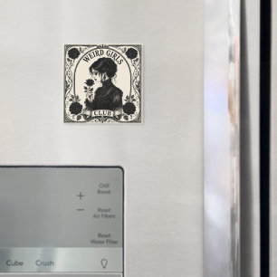 Konstigt flickklubb gotisk Art Nouveau-magnet Magnet