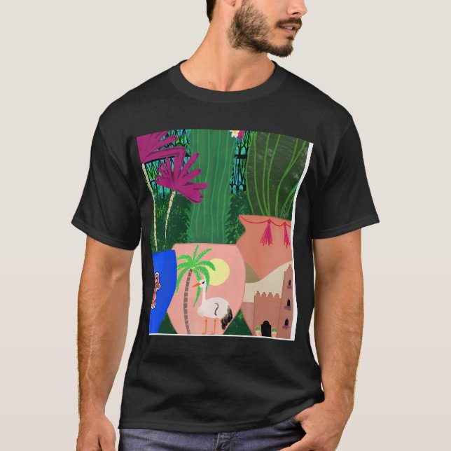 Konstigt magiskt i botaniskt t shirt (Framsida)