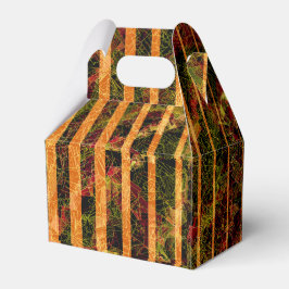 Konstigt orange rand och små fyrkanter i linjer presentaskar