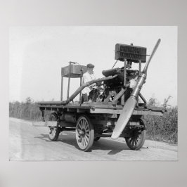 Konstigt propellerfordon, 1922. Gammalt foto Poster