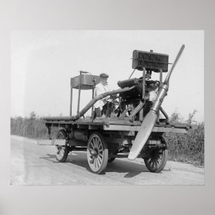 Konstigt propellerfordon, 1922. Gammalt foto Poster