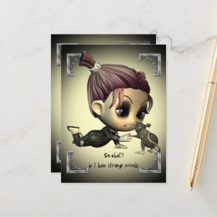 Konstigt vykort för märkliga vänner