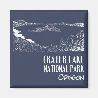 Konstillustration av Crater Lake National Park Magnet