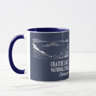 Konstillustration av Crater Lake National Park Mugg
