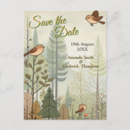 Konstillustration av moderna stiliserade fåglar meddelande vykort