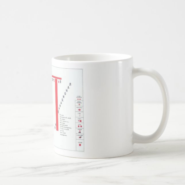 Konstillustration för El Lissitzky- till 'för Kaffemugg (Höger)