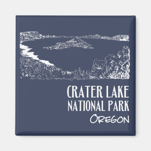 Konstillustration i nationalparken Crater Sjö Magnet