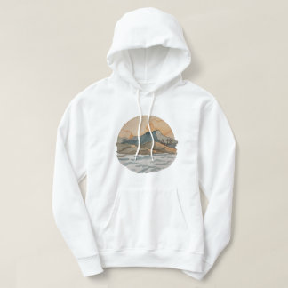 Konstinspirerad hoodie som speglar naturens lugn