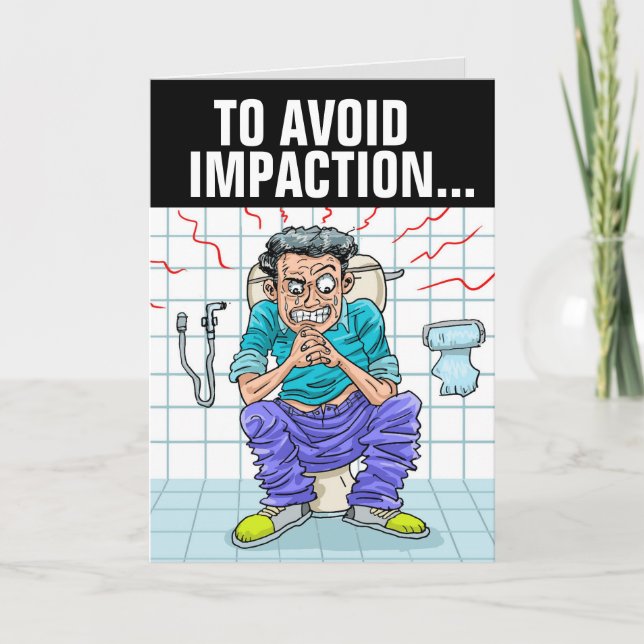 KONSTIPATIONSFUNKTION ÖVER BACKE FÖDELSEDAGSKORT KORT (Framsida)