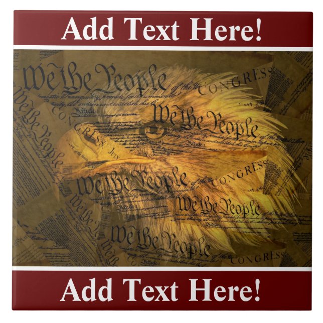 Konstitution American Örn Ceramic Tile Kakelplatta (Framsidan)