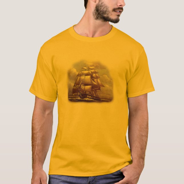 Konstitution för USS "för gammal Ironsides" för Tee (Framsida)