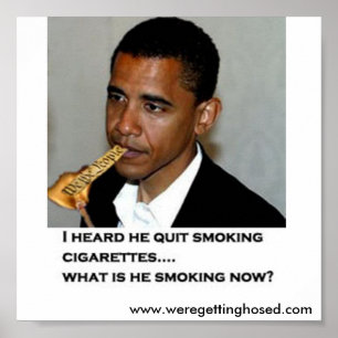 Konstitution som röker Obama Poster