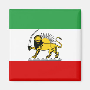 Konstitutionell monarki i Iran flagga (1907-1980) Magnet