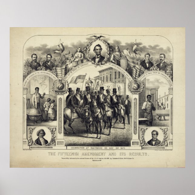 Konstitutionella 15:e ändringen och dess resultat poster (Framsidan)