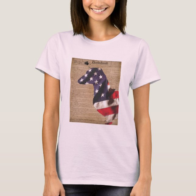 Konstitutionella Dachshund Shirt T (Framsida)