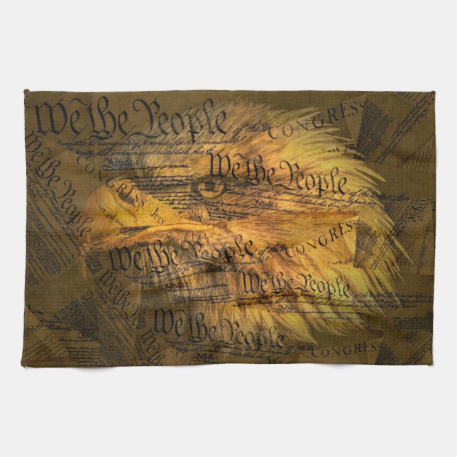 Konstitutionen Amerikanska Örn Kökshandduk (Horisontell)