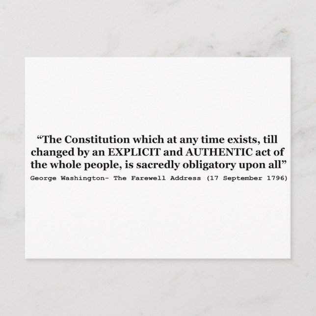 Konstitutionen är helt och hållet obligatorisk för vykort (Framsida)