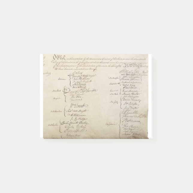 Konstitutionen för Europa Namnteckning Post-it Block (Framsida)