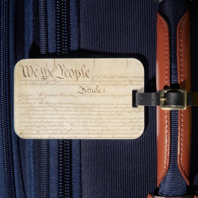 Konstitutionen för Förenade Stater, vi folket Bagagebricka (Framsida Insitu 4)