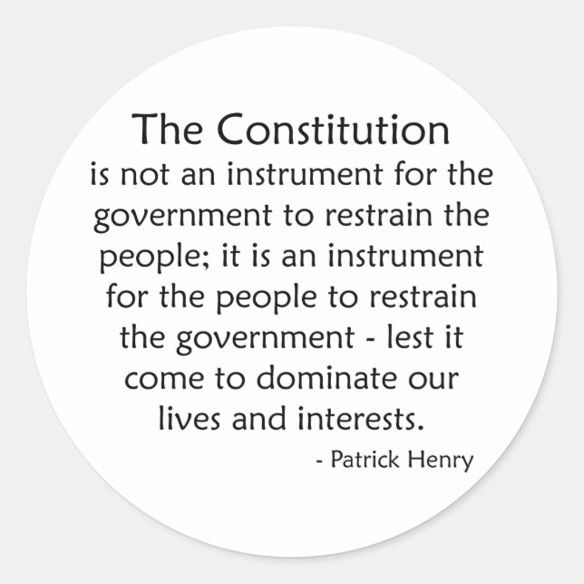 Konstitutionen Runt Klistermärke (Framsida)