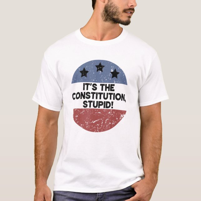 Konstitutionen stoppade medborgerliga Höger Amerik T Shirt (Framsida)