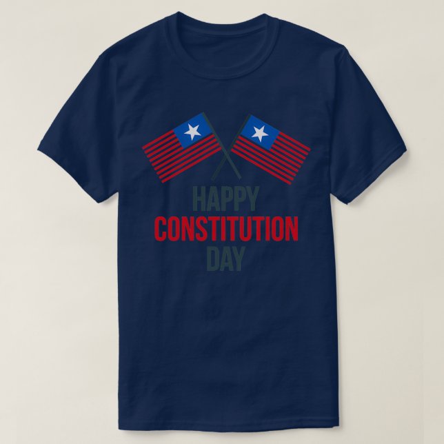 Konstitutionsdagen i lycklig t shirt (Design framsida)