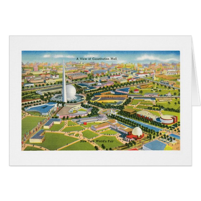 Konstitutionshuset, New York World's Fair Hälsningskort (Framsidan Horizontal)